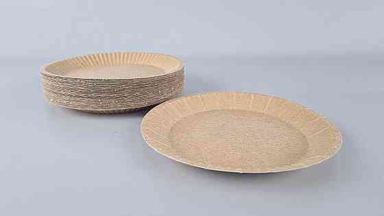 Тарілка з харчового картону д180мм Крафт 50 шт (50 шт.) Харків