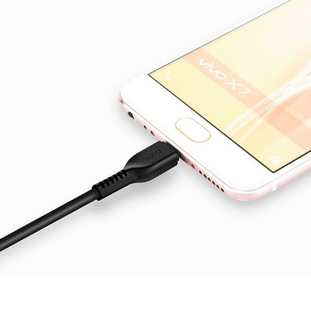 Кабель HOCO X20 USB Micro 2A, 3m, ПВХ, TPE разъемы, цвет черный 6957531068945 Одесса - изображение 4