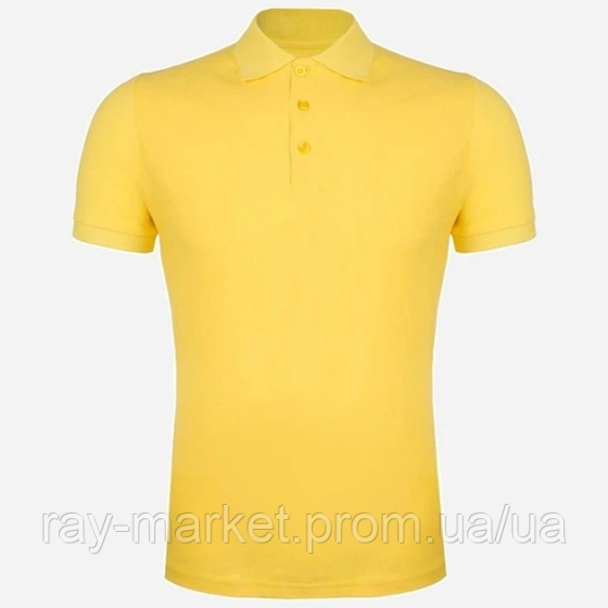 Футболка поло мужская желтая RAY BASIC M0201 Киев