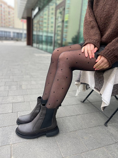 Edan Instruments Черевики жіночі EDAN коричневі шкіра натуральна зимові высота 15 см размер 38- Коломия - фото 4