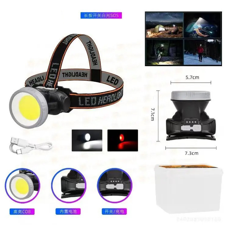 Налобный фонарь для автомеханика YM-308/208-COB(white+red), Фонарик налобный мощный UT-35 Львов - изображение 7