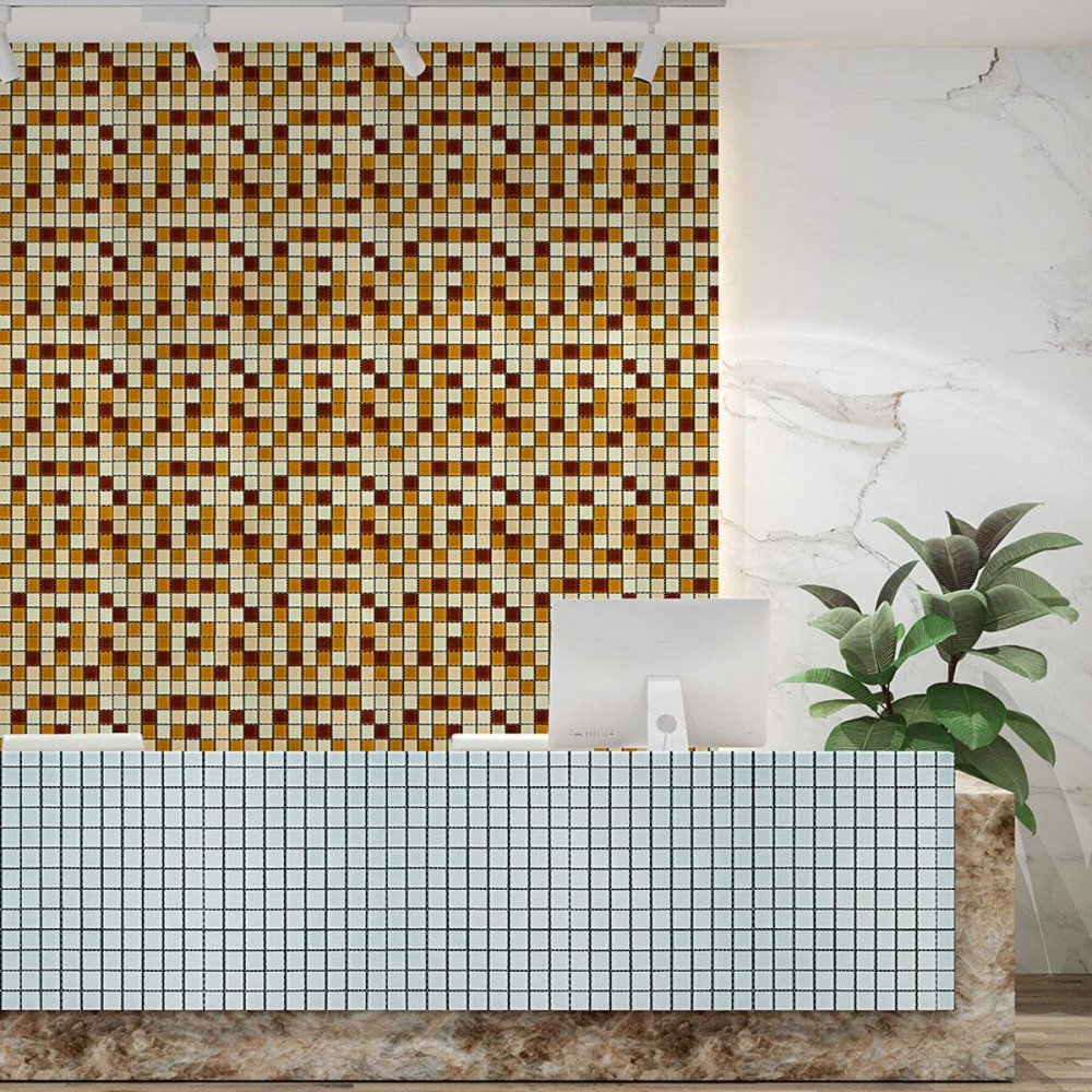 Мозаика из декоративного стекла 298х298х4,5мм Коричневая SW-00002363 Киев - изображение 5