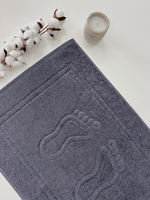 Махровий рушник Ideal Textile для ніг 50х70 килимок графіт 700 г/м2 (56860782) Чернівці - фото 2