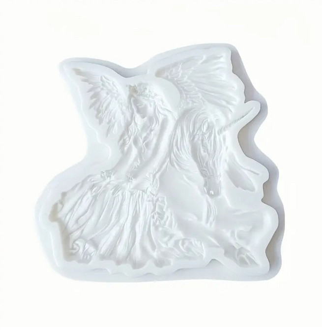 Силиконовая форма Единорог 10 на 9 см серый Киев - изображение 2