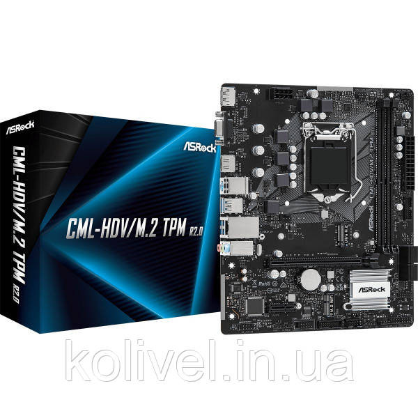 ASRock CML-HDV/M.2 TPM R2.0 (1200/H370, 2*DDR4, PCIex16, DP/HDMI/VGA, 4xSATAІІІ, M.2, GLan, 7.1ch, m Киев - изображение 5