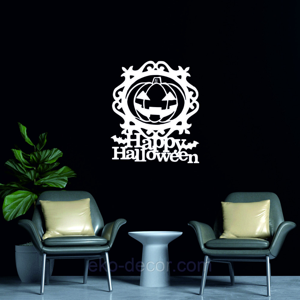 Декоративное настенное 3D Панно «Хэллоуин», Декор на стену с объемом 110*954 см, Белый Киев - изображение 4