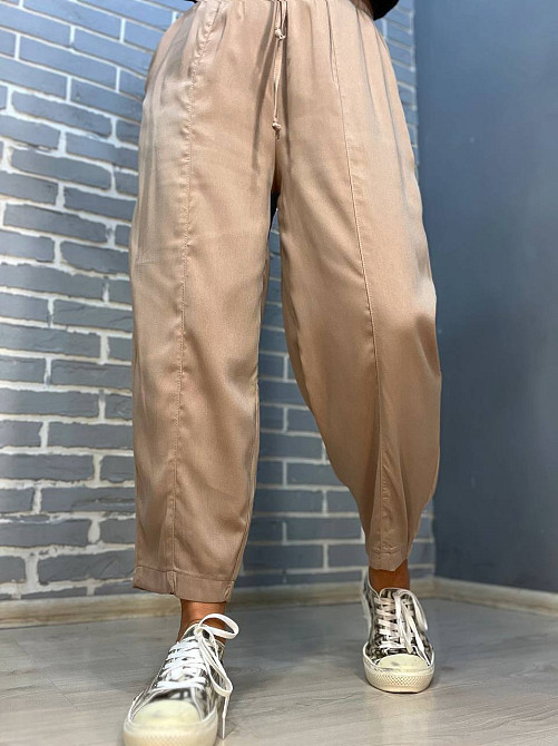 Брюки жіночі Mix Ray 4307 МОМ з резинкою та шнурком на талії, капучино, 2XL Київ - фото 2