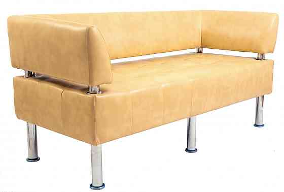 Диван Titan Office двойка со спинкой и подлокотниками 1550х650х750 Бежевый Киев