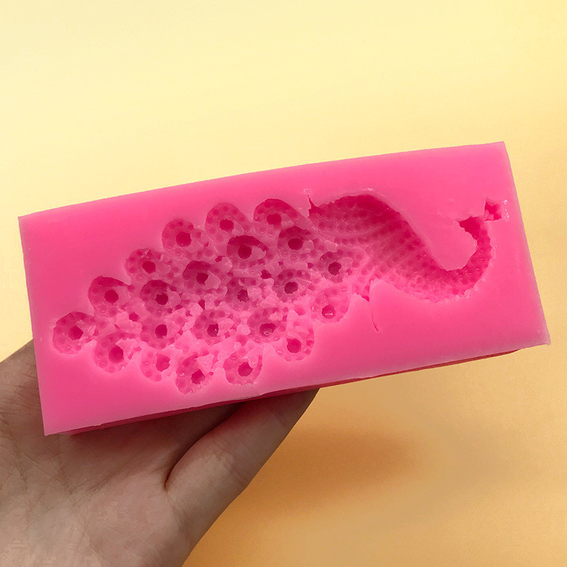 Молд силіконовий Павич 125 на 54 мм рожевий Київ - фото 7