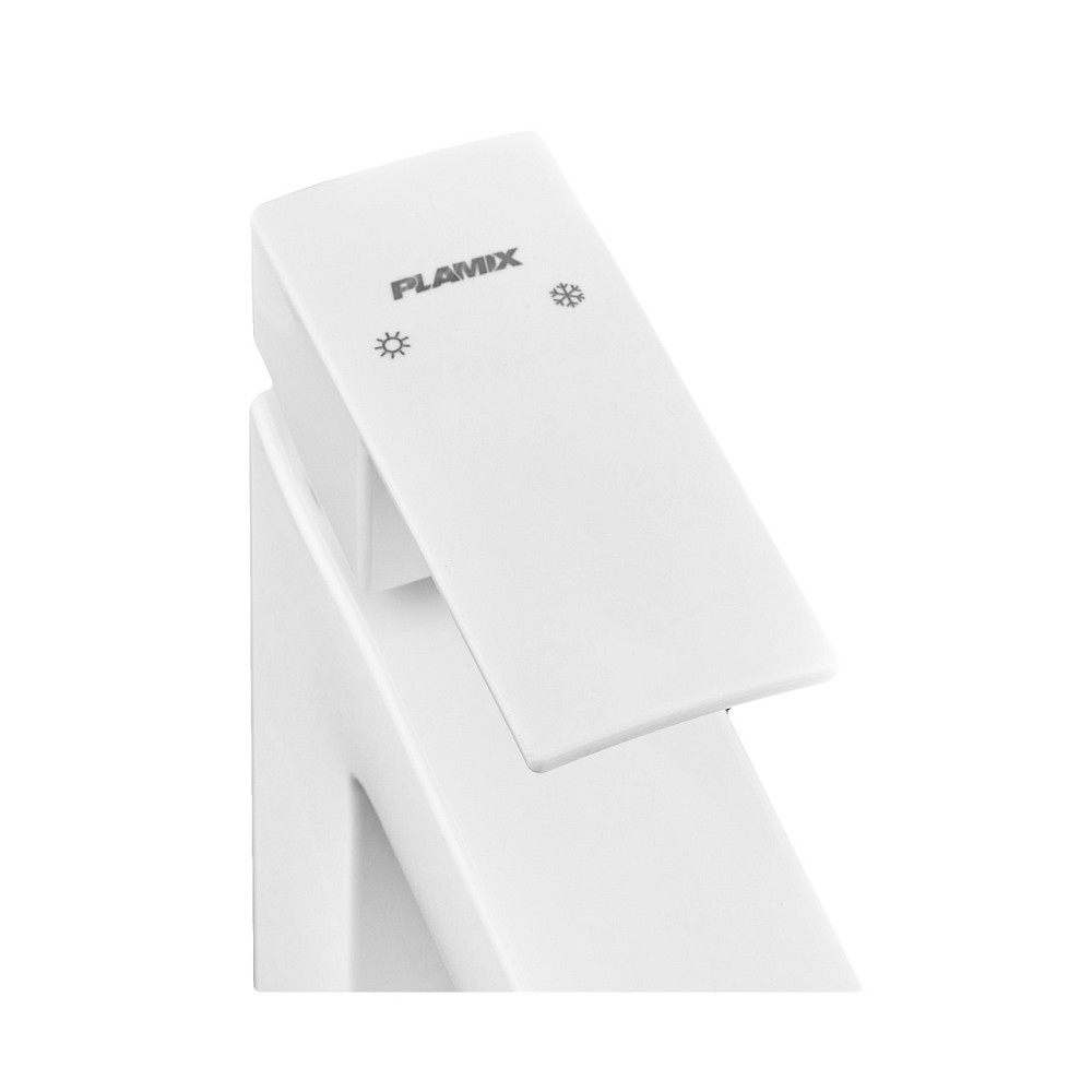 Смеситель для раковины Plamix Kubus-001 SET белый с подводкой (PM0671) Харьков - изображение 2
