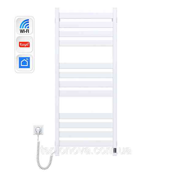 Сушарка для рушників Largo 500х1200 Sensor з Wi-Fi, ліва з таймером, білий оксамит Чернівці