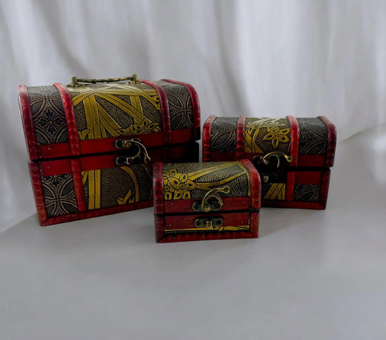 Сундучки декоративные дерево набор 3 шт Киев - изображение 1