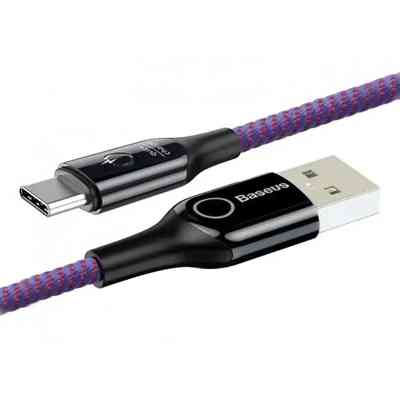 Дата кабель USB 2.0 AM to Lightning 1.0m 2.4A purple Baseus (CALCD-05) Винница