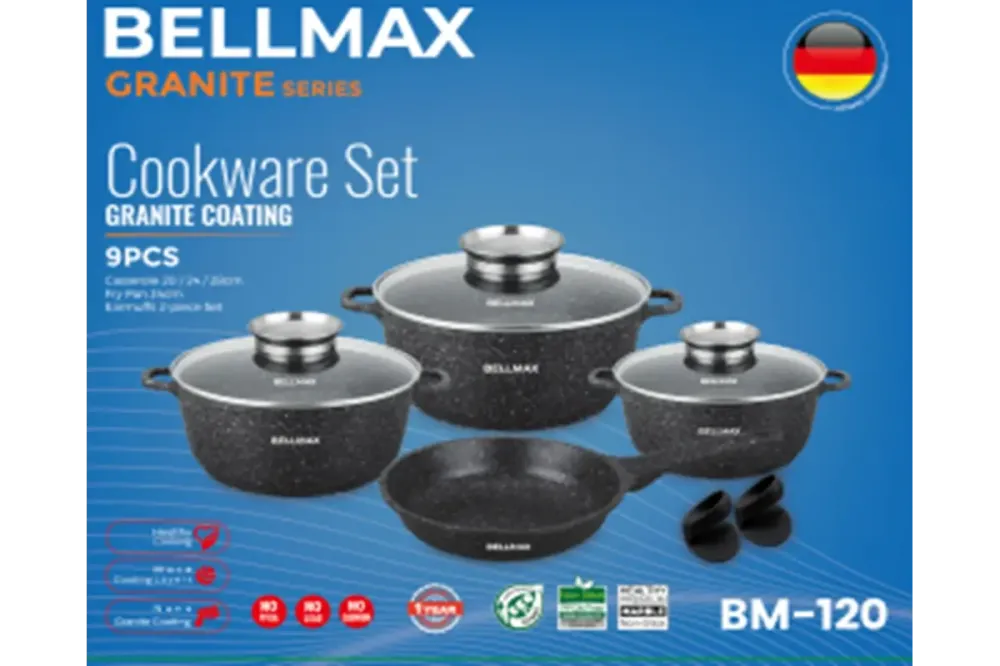 Набор посуды 9 предметов Bellmax Cookware Set BM-120 Коломия - фото 7