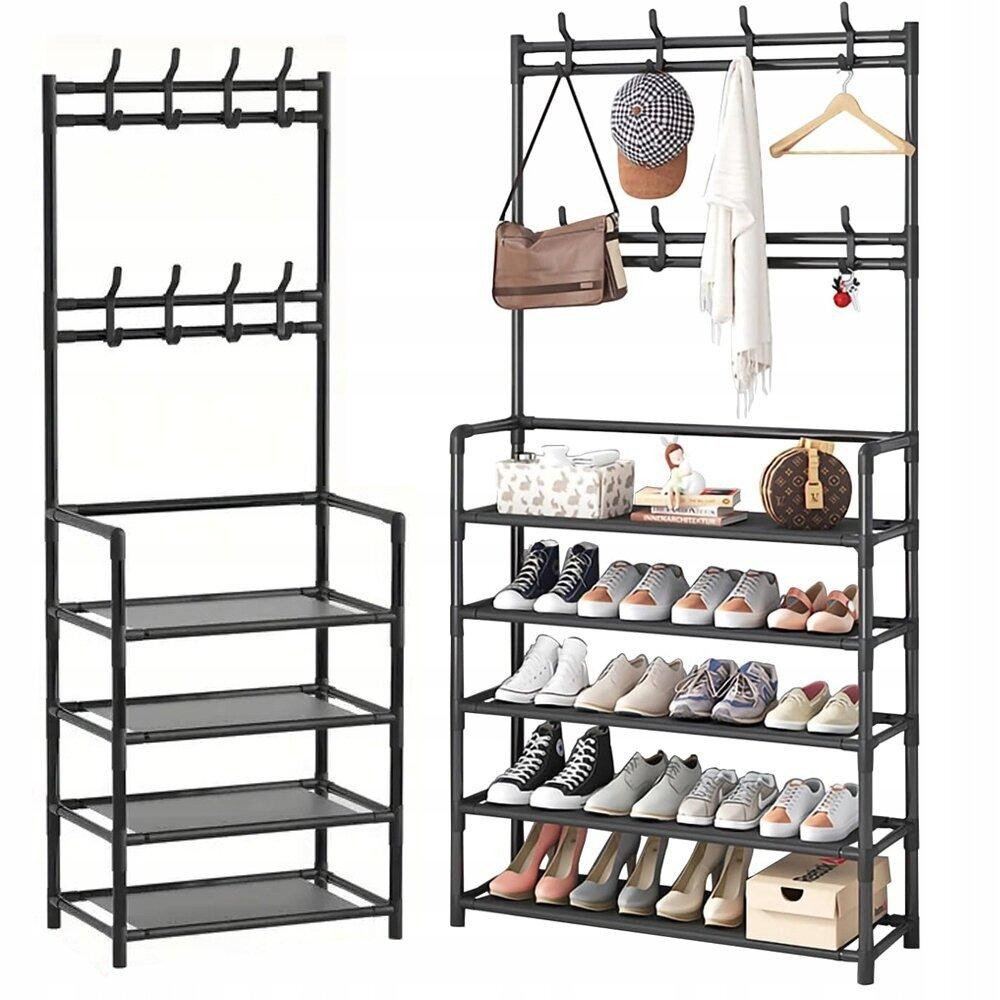 Напольная вешалка для одежды и обуви 154 х 60 х 29,5 см 4 полки, металл/пластик Одесса - изображение 3