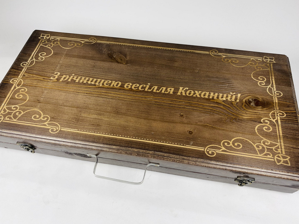 Подарунковий набір шампурів у дерев'яному кейсі СРІБЛО HAPPY DAYS Тернопіль - фото 9