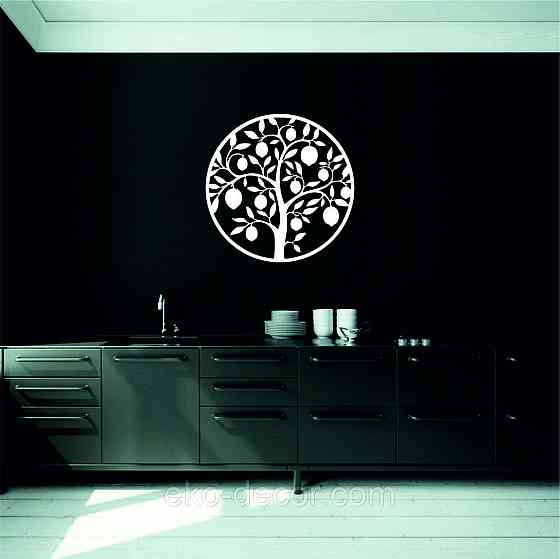 Декоративное настенное 3D Панно «Дерево в кругу» Декор на стену с объемом 50*50 см, Белый Киев