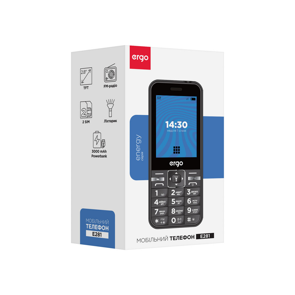 Мобільний телефон ERGO E281 Dual Sim Black (6653749) Київ - фото 8