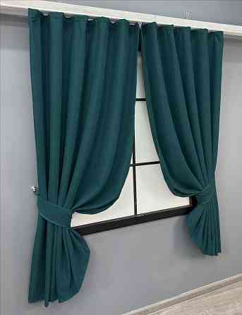 Комплект коротких штор VR-Textil Микровелюр Petek № 1506ш Лазурный 140х170 см 2 шт (35-0359) Киев