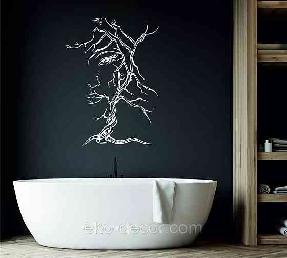 Декоративное настенное Панно «Дерево лицо» Декор на стену 110*80 см, Белый Киев