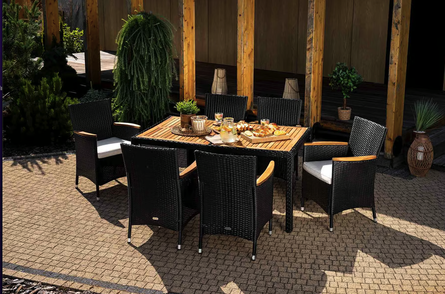 Садові меблі Di Volio VERONA 6+1 чорно-кремові Киев - изображение 7