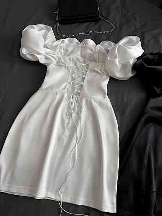 Женское элегантное романтичное платье плотный матовый алтас Молочный, 42/44 Одесса