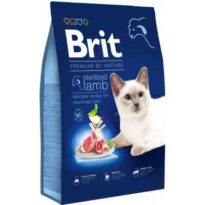 Сухий корм для кішок Brit Premium by Nature Cat Sterilized Lamb 8 кг (8595602553242) Вінниця