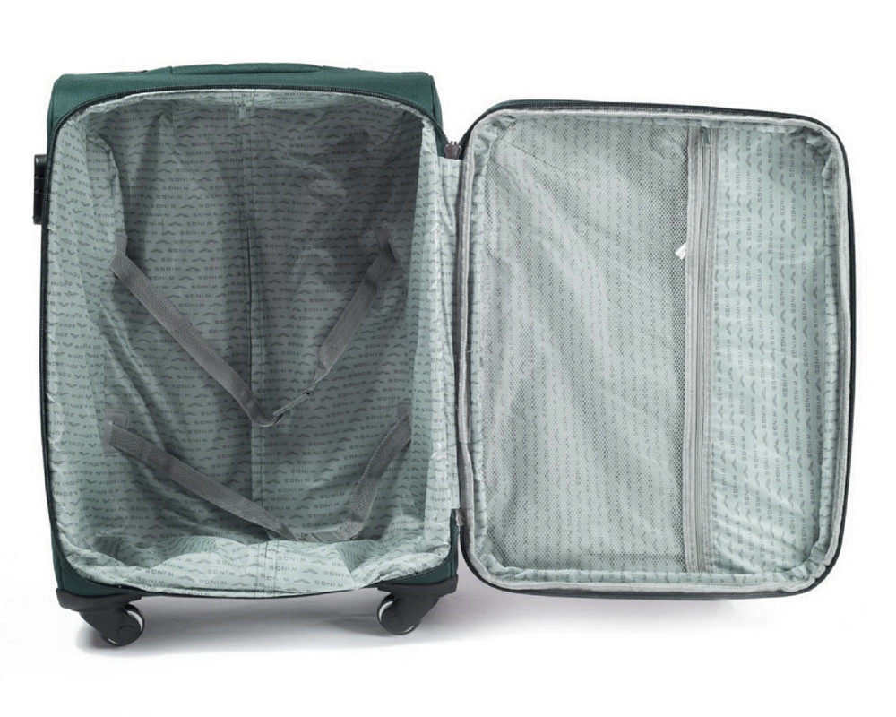 Валіза тканинна WINGS 6802 мала 55 см зелена 4 колеса Київ - фото 6