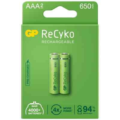 Акумулятор Gp AAA 65AAAHCE-EB2 Recyko 650 mAh * 2 (65AAAHCE / 4891199186677) Вінниця