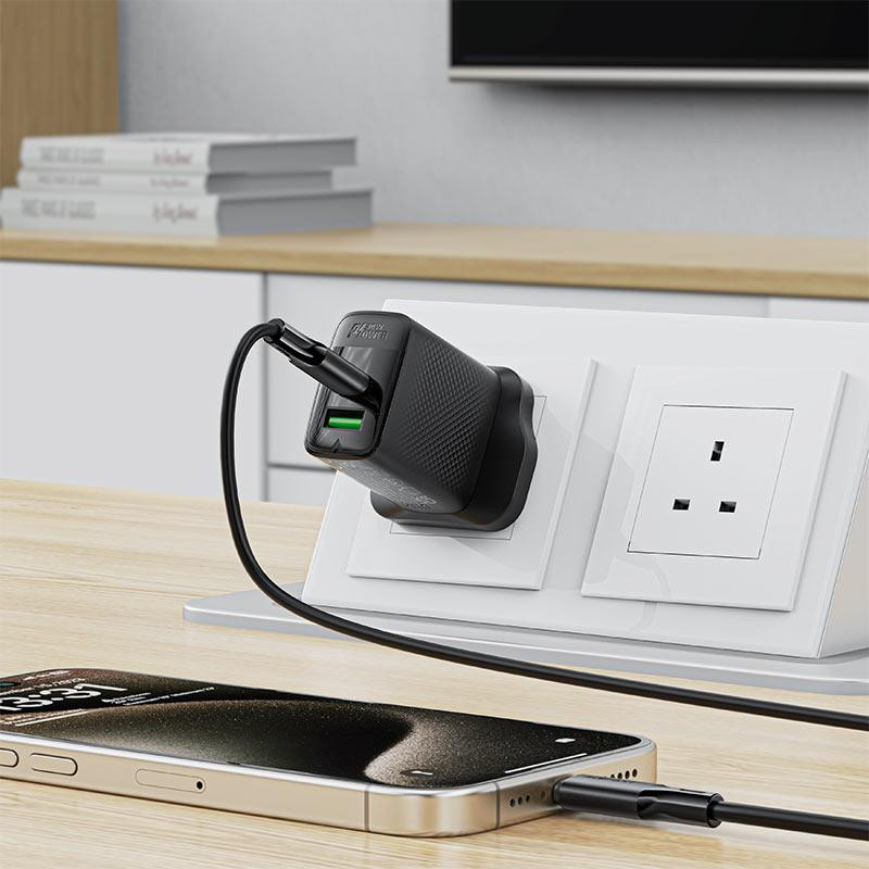 Кабель ACEFAST C17-03 USB-C to USB-C silicone charging data cable Black Одесса - изображение 5