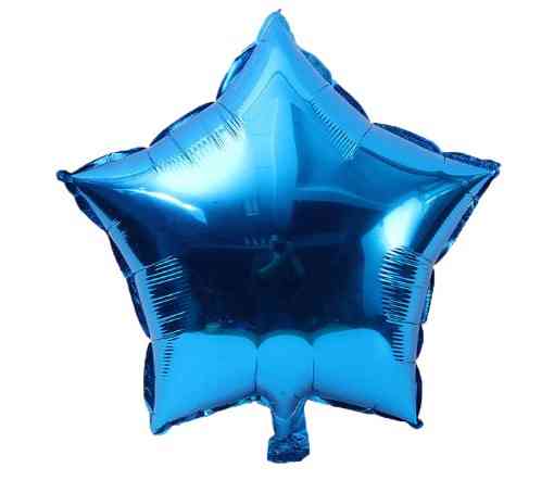 Кулька зірочка фольгована 10 дюймів синій Київ