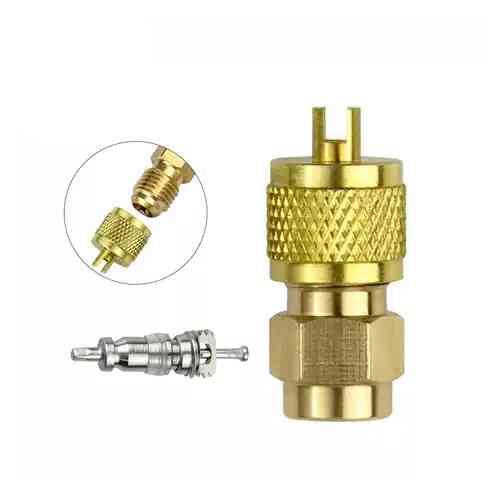 Фтористый переходник с игольчатым клапаном типа Шредер, латунь Вінниця