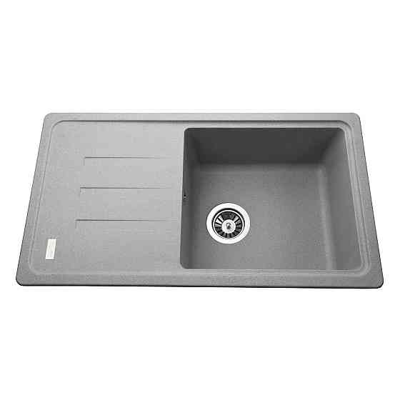 Гранітна мийка Globus Lux LUGANO сірий камінь 780x435 мм-А0005 Київ