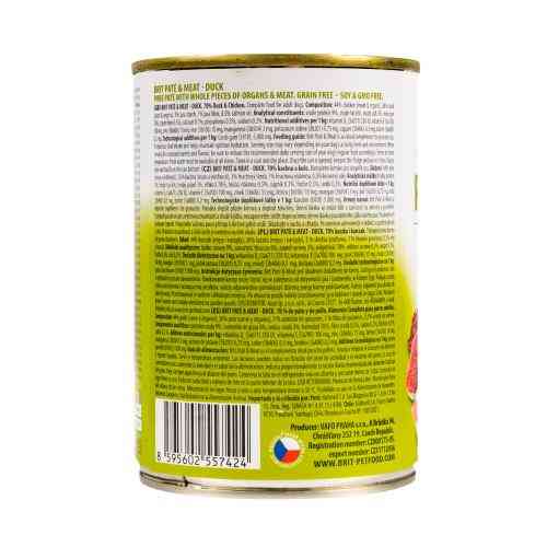 Корм влажний Brit Care Pate and Meat для дорослих собак з качкою 400 г Київ