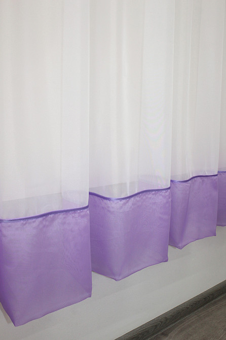 Кухонная занавеска VR-Textil № 047к сиреневый с белым 270х170 см (50-220) Киев - изображение 5