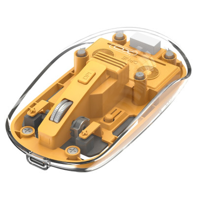 Мышка XO M12 Wireless Transparent/Yellow (M12 Yellow) Винница - изображение 1