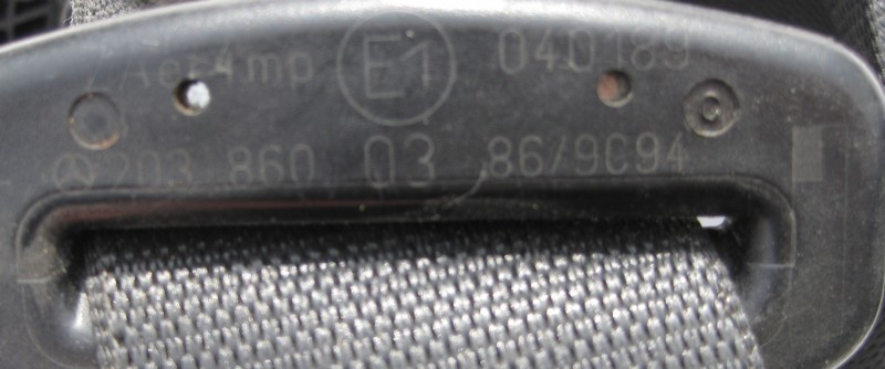 Mercedes-Benz  A2038600386 9C94 Ремінь безпеки передній лівий чорний C-Class W203 Одесса - изображение 2