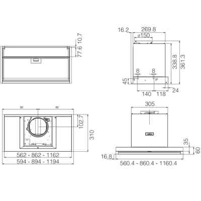 Вытяжка кухонная Elica ENTER WH/A/72 Винница