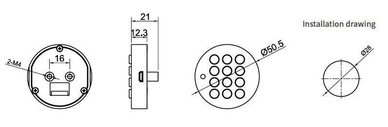 Меблевий замок із кодовою клавіатурою SEVEN LOCK P-12 Київ - фото 13