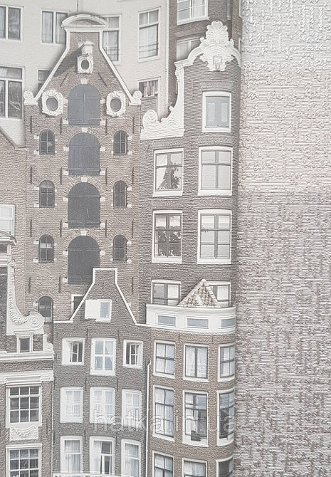 Шпалери вінілові на флізеліні AdaWall Roka 1.06х10 дому сірі бежеві 23115-2 Київ - фото 2