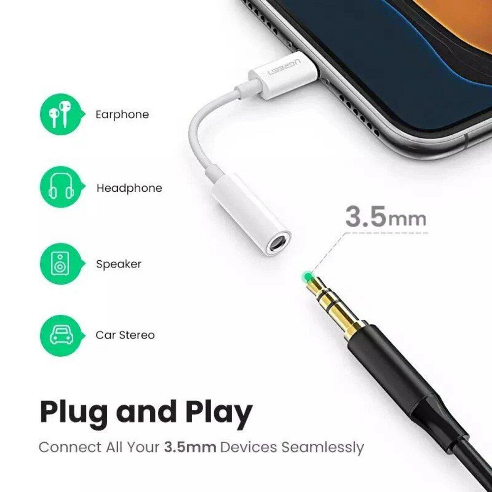 Адаптер UGREEN US212 Lightning to 3.5mm Headphone Jack Adapter Николаев - изображение 2