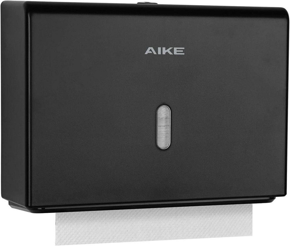 Диспенсер для бумажных полотенец держатель настенный черный, 200+ листов Z-сборка, пластиковый, смотровое окно Киев - изображение 1