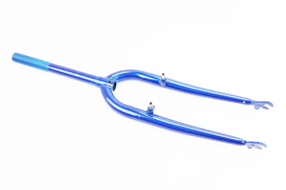 Вилка 24" з різьбою 1" (25,4мм), шток 240мм, V-brake, синя Київ - фото 1