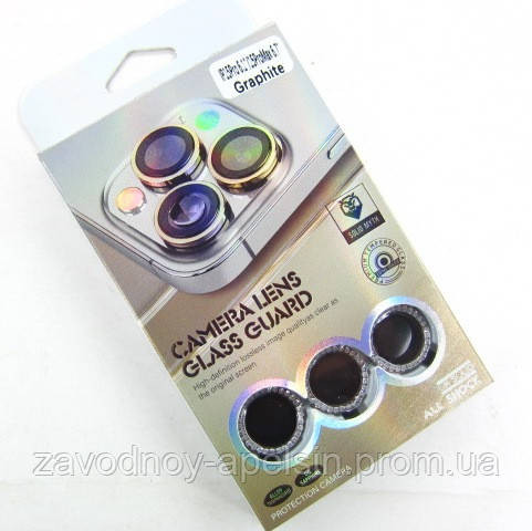 Защитное стекло на камеру iPhone 16 Pro Max стразы (с камнями) Одесса - изображение 2