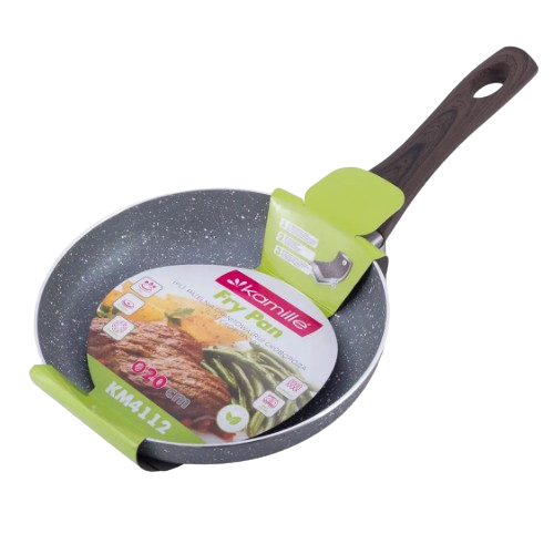 Сковорідка d20см алюміній а/п Grey marble 4112MR KAMILLE Житомир - изображение 3