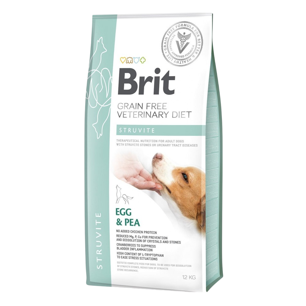 Сухий корм Brit GF VetDiet Dog Struvite для собак, при сечокаменній хворобі, з яйцем, індичкою, горохом и гречкой, 12 кг Вінниця - фото 1