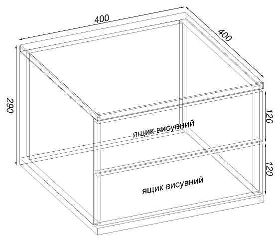 Тумба навесная прикроватная Кристалл, Дуб Аппалачи, 400/400/290 Львов