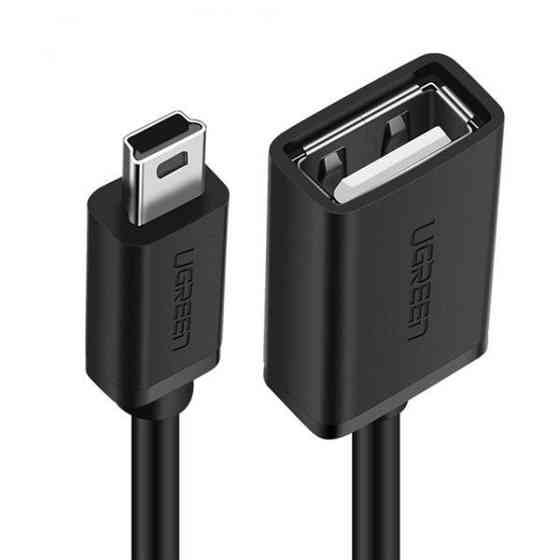Mini USB OTG кабель-адаптер Ugreen US249 (Чорний, 12см) Николаев