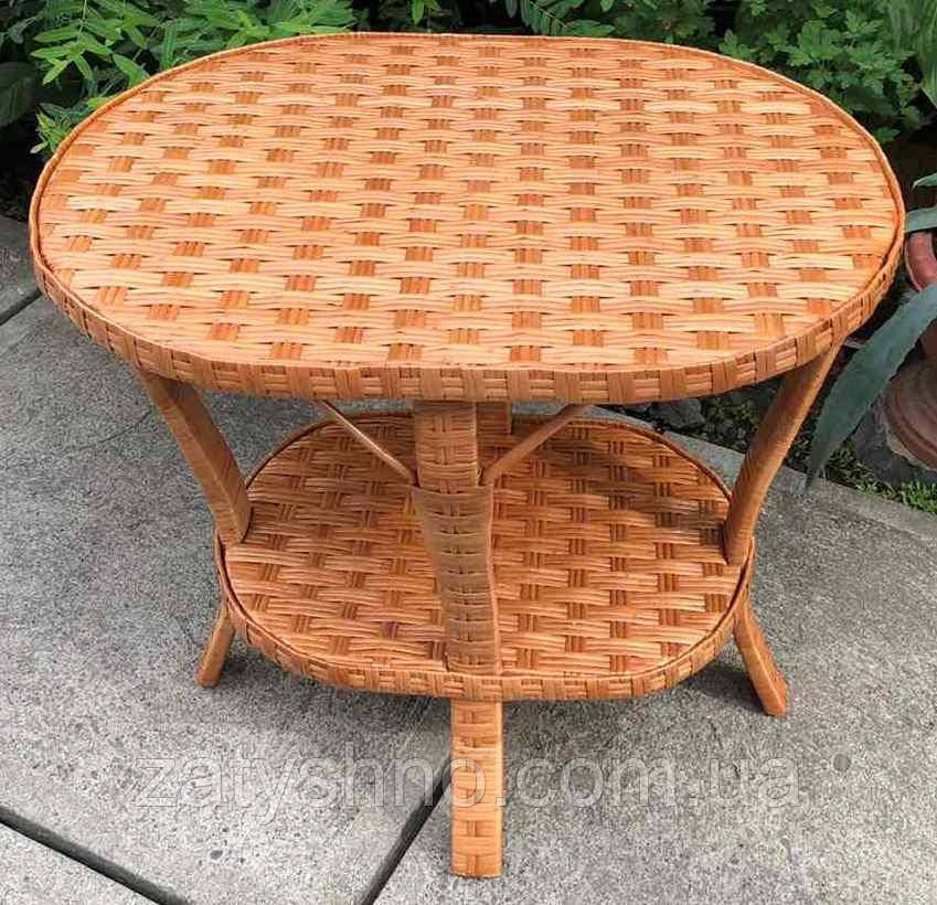 Овальний плетений стіл із лози Київ - фото 4