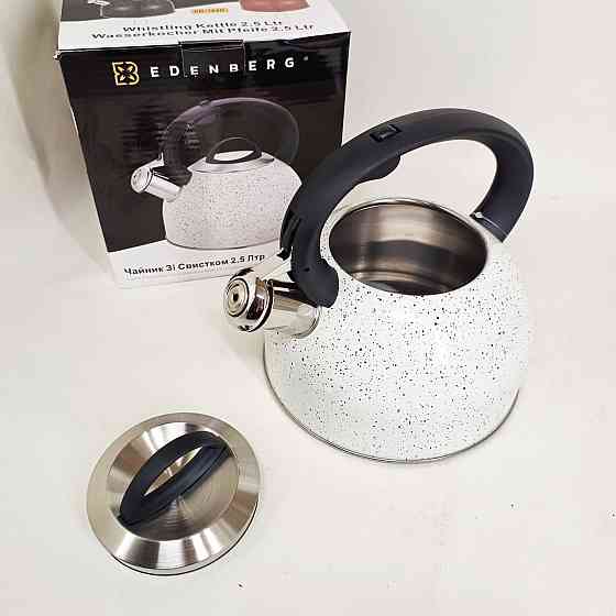 Якісний металевий чайник Edenberg, Чайник для чайної церемонії зі свистком для газових плит QD-99 Івано-Франківськ